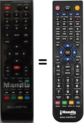 Comandos à distância equivalente RC-038