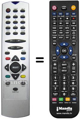 Comandos à distância equivalente REMCON1351