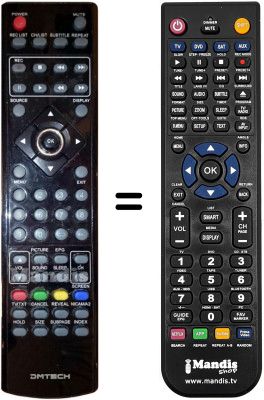 Comandos à distância equivalente DMTech DMLED24TB-FHDH3