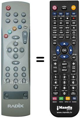 Comandos &agrave; dist&acirc;ncia equivalente REMCON1391