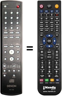 Comandos à distância equivalente Denon RC-1133
