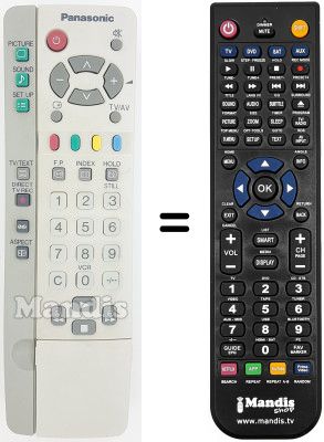 Comandos à distância equivalente Panasonic TX-25LD20C Comandos à distância equivalente Panasonic TX-25LD20C