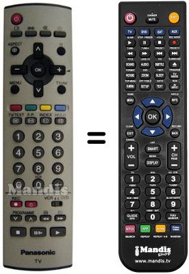 Comandos à distância equivalente Panasonic TX-21PZ1D Comandos à distância equivalente Panasonic TX-21PZ1D