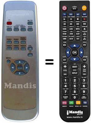 Comandos à distância equivalente Fujitsu P42HHS10ES