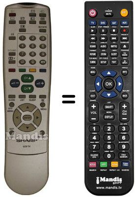 Comandos à distância equivalente Sharp LC22AD1E