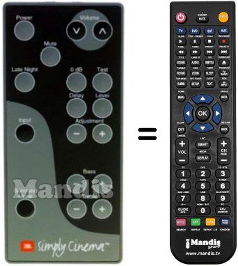 Comandos &agrave; dist&acirc;ncia equivalente JBL ESC340