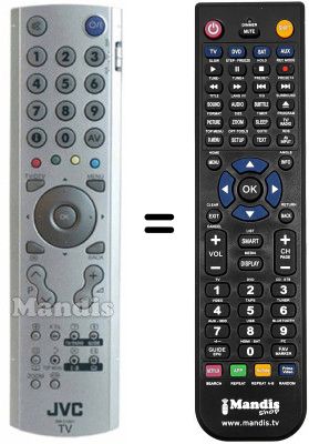 Comandos à distância equivalente JVC LT-32DA8BJ / Q