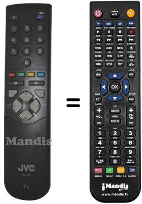 Comandos à distância equivalente JVC RM-C501C