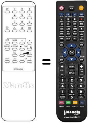 Comandos à distância equivalente REMCON352