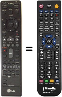 Comandos à distância equivalente LG HT903TA
