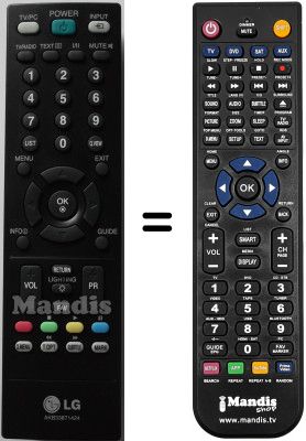 Comandos à distância equivalente LG M2362D-PZL