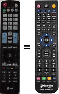 Comandos à distância equivalente LG AKB72914029