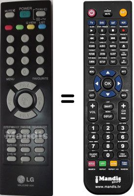 Comandos &agrave; dist&acirc;ncia equivalente LG MKJ33981404