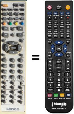 Comandos à distância equivalente Lenco DVL1953ADWHITE