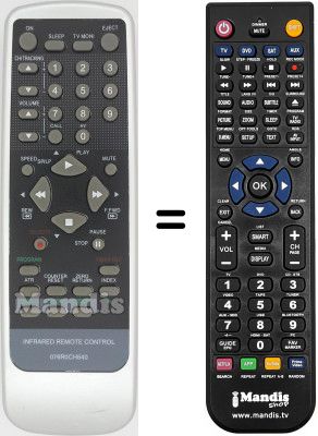 Comandos à distância equivalente SCHNEIDER 076ROCH540-VER-1