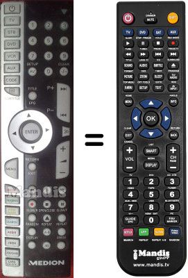 Comandos &agrave; dist&acirc;ncia equivalente Medion MD82533