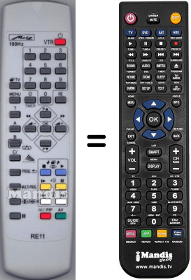 Comandos à distância equivalente Metz 82TE97100HT