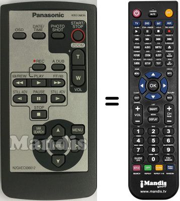 Comandos à distância equivalente Panasonic TX-P42C10E
