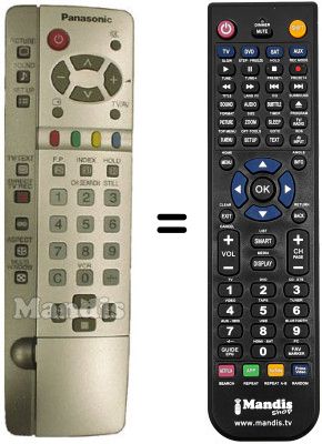 Comandos à distância equivalente Panasonic TH-42PA20-TV Comandos à distância equivalente Panasonic TH-42PA20-TV
