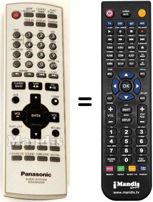 Comandos à distância equivalente Panasonic N2QAJB000096