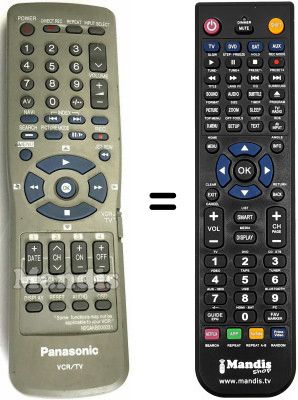 Comandos à distância equivalente Panasonic N2QAKB000031