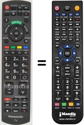 Comandos à distância equivalente Panasonic TH-42PZ80B Comandos à distância equivalente Panasonic TH-42PZ80B