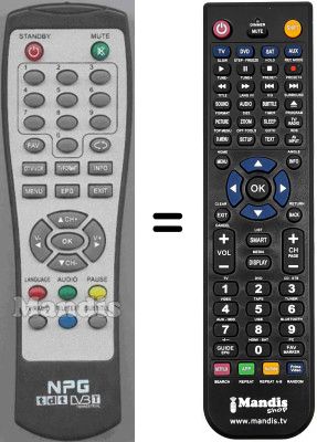 Comandos &agrave; dist&acirc;ncia equivalente Npg DTR1002