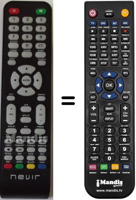 Comandos à distância equivalente Nevir NVR7503-24HDN
