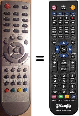 Comandos à distância equivalente NordMende HOFO7J026GPD5