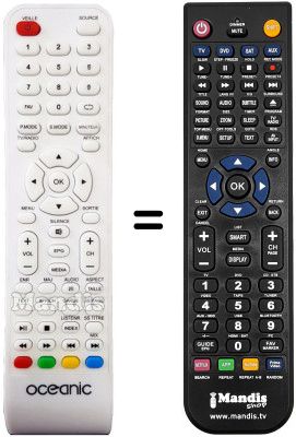 Comandos &agrave; dist&acirc;ncia equivalente Oceanic Ocealed240816W7