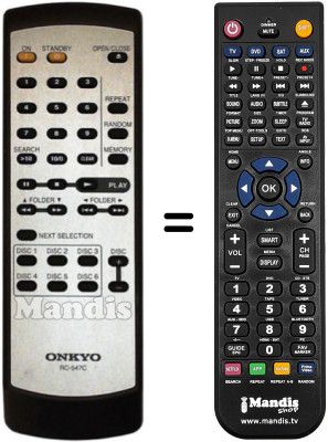 Comandos à distância equivalente RC-547C