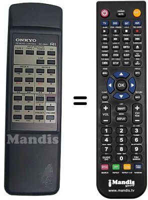 Comandos à distância equivalente RC286S