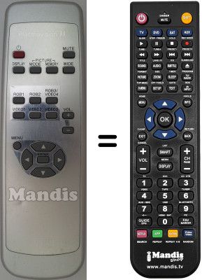 Comandos à distância equivalente Fujitsu P50XHA10