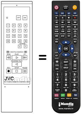 Comandos à distância equivalente JVC PU11099Q