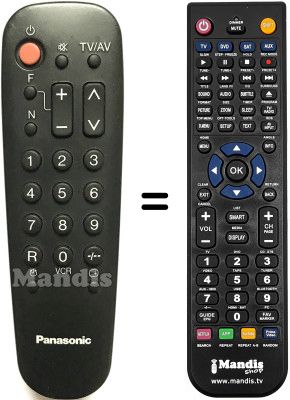 Comandos à distância equivalente Panasonic TC-14S1RF