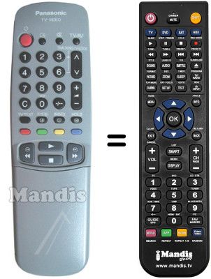 Comandos à distância equivalente Panasonic TX-21GV1C Comandos à distância equivalente Panasonic TX-21GV1C