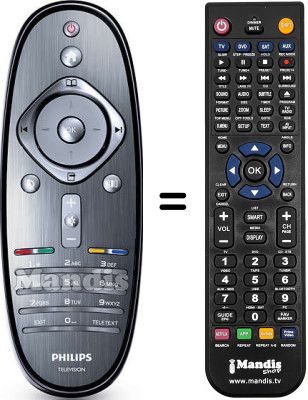 Comandos à distância equivalente Philips 46PFL7695M / 08