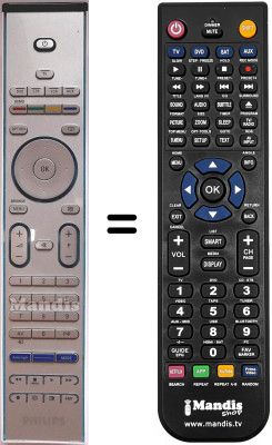 Comandos à distância equivalente Philips 32PF9541 / 10