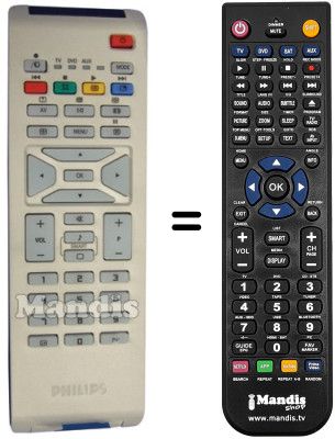 Comandos à distância equivalente Philips 32PF3302 / 10