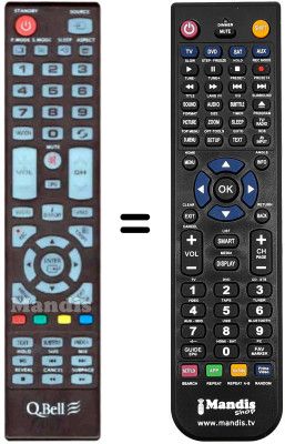 Comandos &agrave; dist&acirc;ncia equivalente Q.BELL LE32T1239E