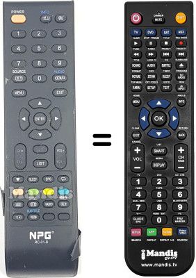 Comandos &agrave; dist&acirc;ncia equivalente RC-01B