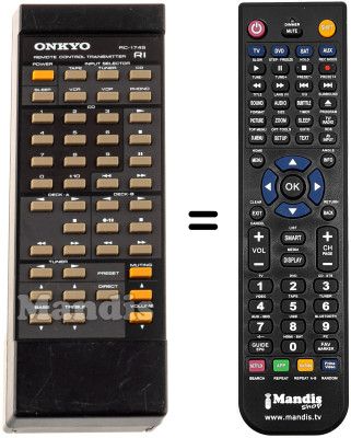 Comandos à distância equivalente RC174S