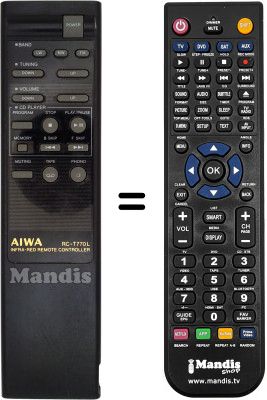 Comandos à distância equivalente RC-T770L