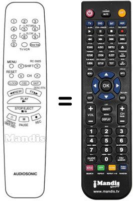 Comandos à distância equivalente RC302S