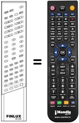 Comandos à distância equivalente RC323