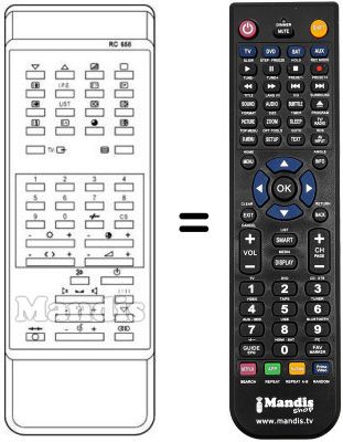 Comandos &agrave; dist&acirc;ncia equivalente RC658