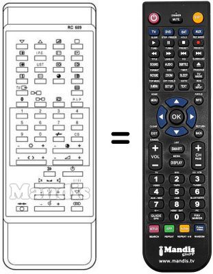 Comandos à distância equivalente Loewe RC659