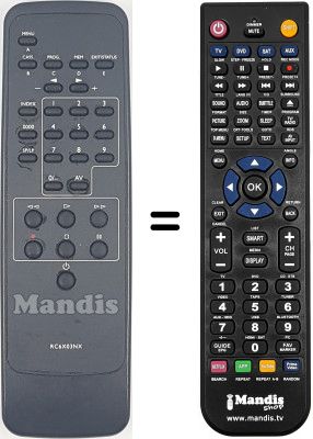 Comandos à distância equivalente RC6X03NX