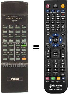 Comandos &agrave; dist&acirc;ncia equivalente RC901
