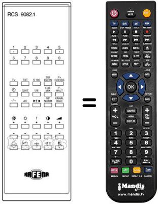 Comandos à distância equivalente RCS9082.1